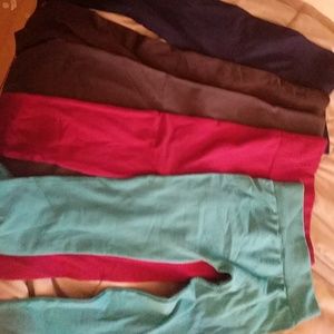 7 pair fleece lined leggings